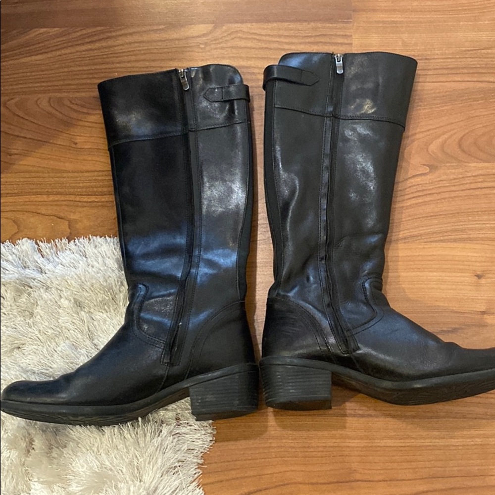 Bussola riding boots black leather